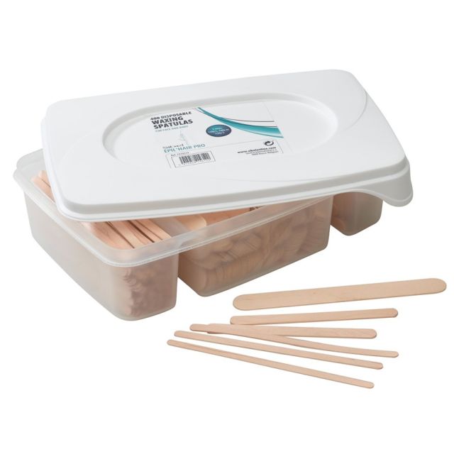 Sibel Kit met 400 Houten Spatels 3 Formaten